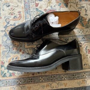 Men’s COS Chunky Black Leather Heeled Boots $225